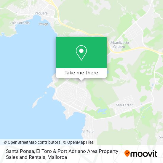Santa Ponsa, El Toro & Port Adriano Area Property Sales and Rentals map
