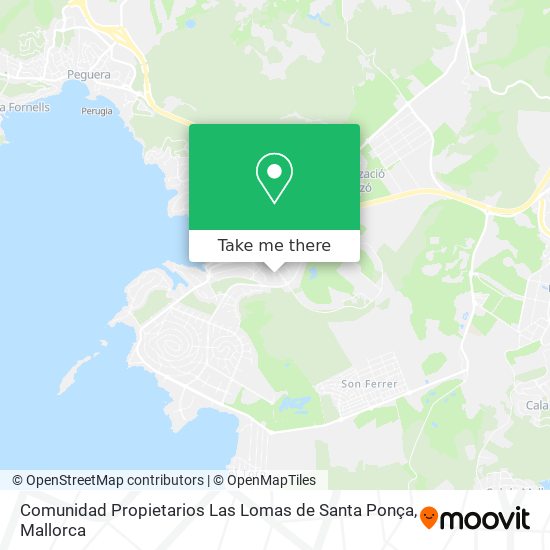 Comunidad Propietarios Las Lomas de Santa Ponça map