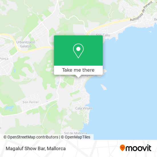 Magaluf Show Bar map