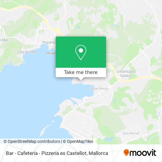 Bar - Cafetería - Pizzería es Castellot map