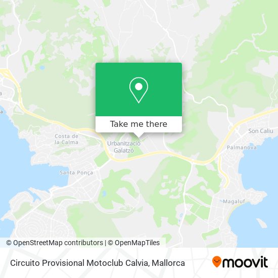 mapa Circuito Provisional Motoclub Calvia