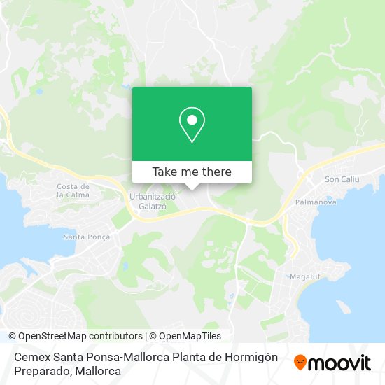 mapa Cemex Santa Ponsa-Mallorca Planta de Hormigón Preparado