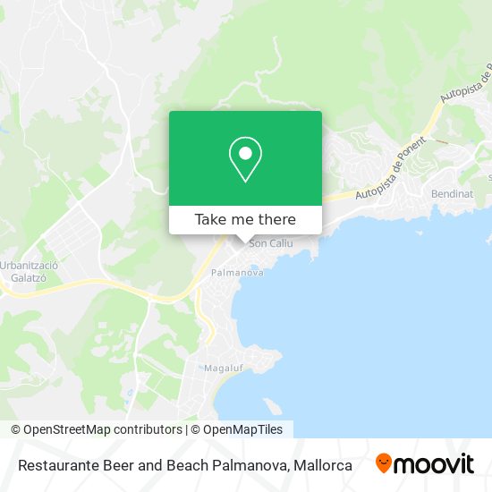 Restaurante Beer and Beach Palmanova map