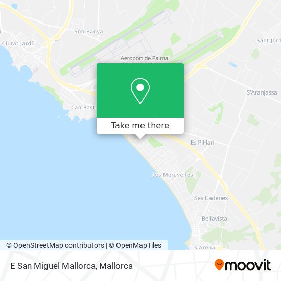 E San Miguel Mallorca map