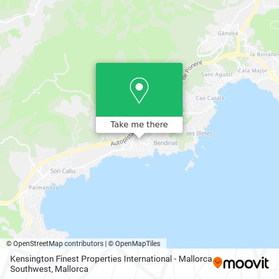 Kensington Finest Properties International - Mallorca Southwest map