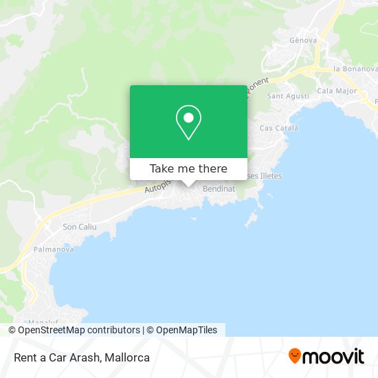 mapa Rent a Car Arash