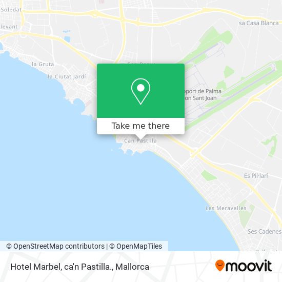 Hotel Marbel, ca'n Pastilla. map