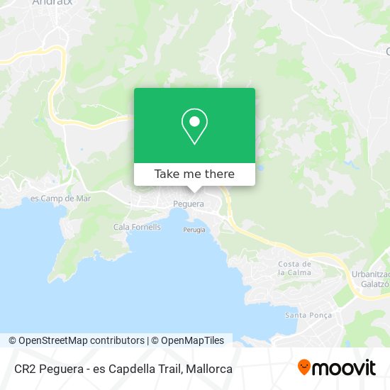 CR2 Peguera - es Capdella Trail map