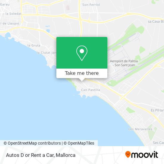 Autos D or Rent a Car map