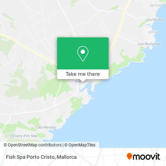 mapa Fish Spa Porto Cristo