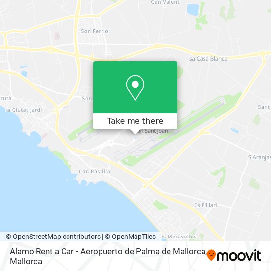 mapa Alamo Rent a Car - Aeropuerto de Palma de Mallorca