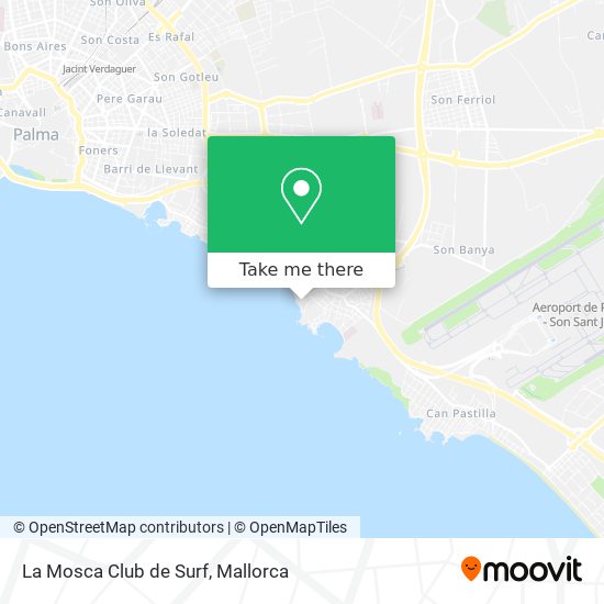 La Mosca Club de Surf map