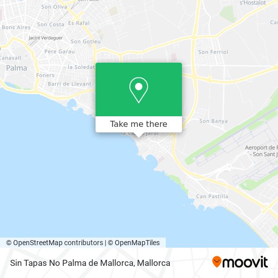 mapa Sin Tapas No Palma de Mallorca