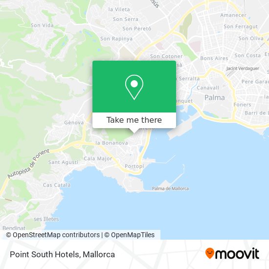 Point South Hotels map