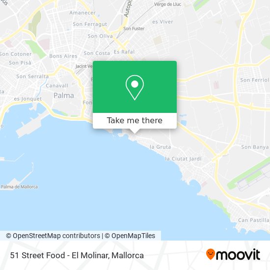 51 Street Food - El Molinar map