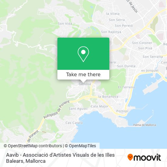 Aavib - Associació d'Artistes Visuals de les Illes Balears map