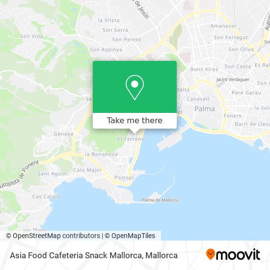 Asia Food Cafeteria Snack Mallorca map