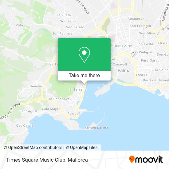 Times Square Music Club map