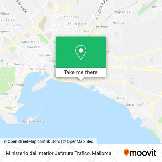 Ministerio del Interior Jefatura Trafico map