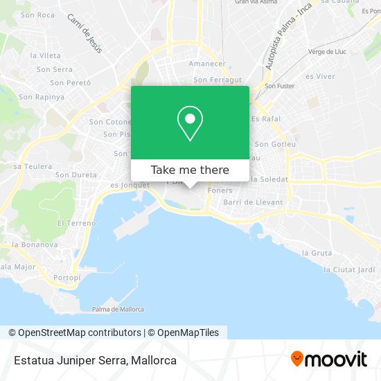 mapa Estatua Juniper Serra