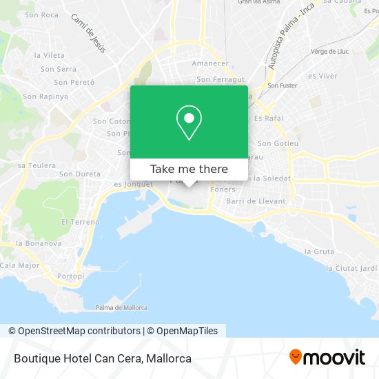 Boutique Hotel Can Cera map