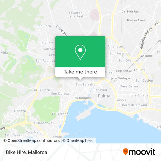 mapa Bike Hire