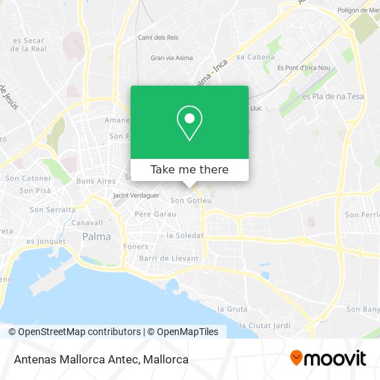Antenas Mallorca Antec map