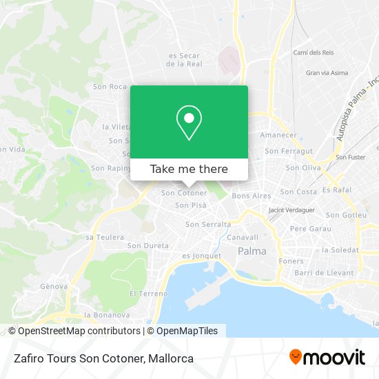 mapa Zafiro Tours Son Cotoner