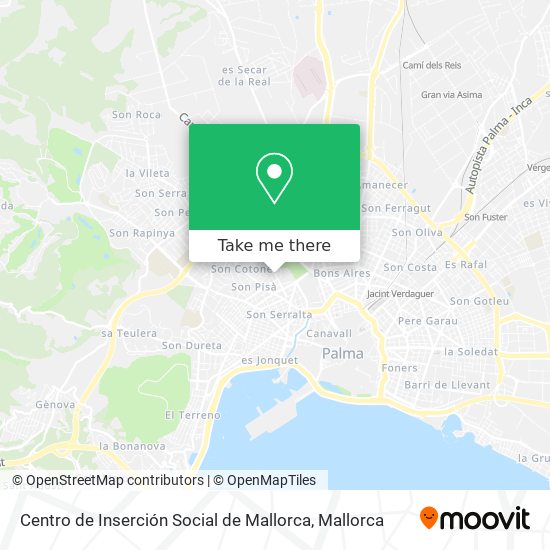 mapa Centro de Inserción Social de Mallorca