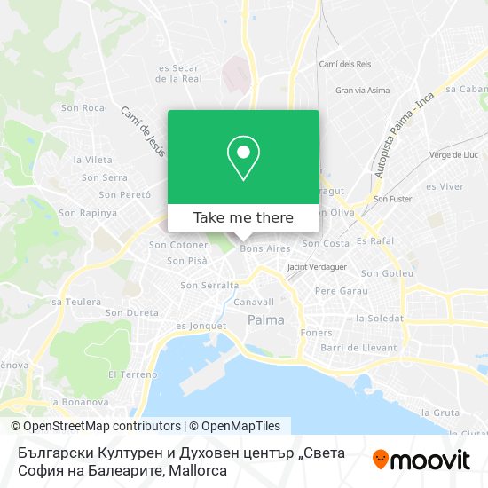 Български Културен и Духовен център „Света София на Балеарите map