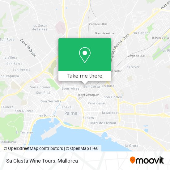 Sa Clasta Wine Tours map