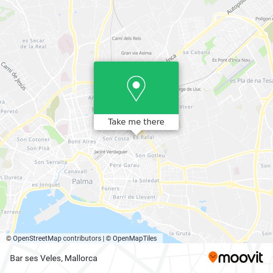 Bar ses Veles map