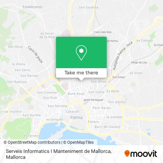 mapa Serveis Informatics I Manteniment de Mallorca