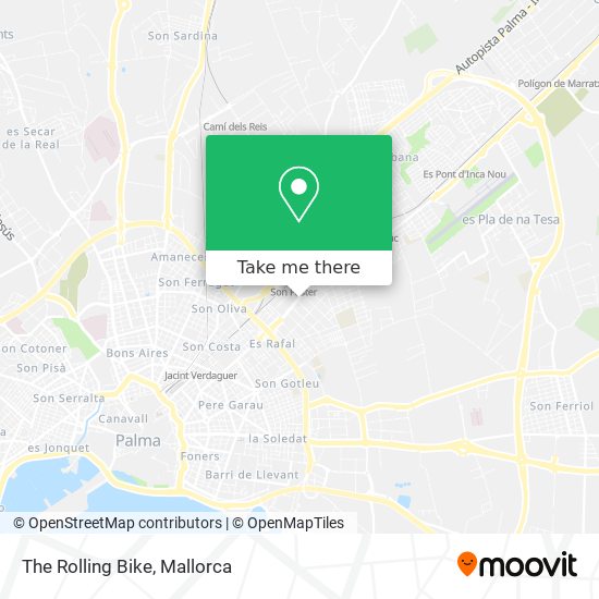 mapa The Rolling Bike