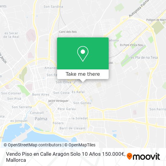 mapa Vendo Piso en Calle Aragón Solo 10 Años 150.000€