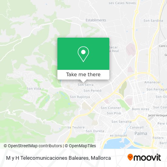 mapa M y H Telecomunicaciones Baleares