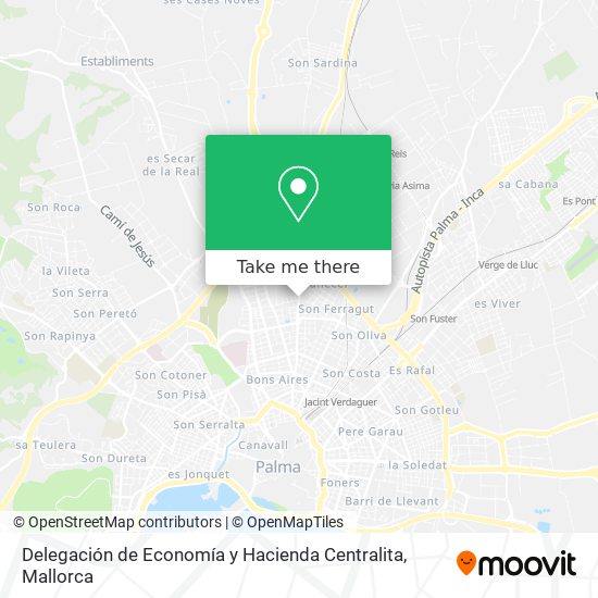 mapa Delegación de Economía y Hacienda Centralita