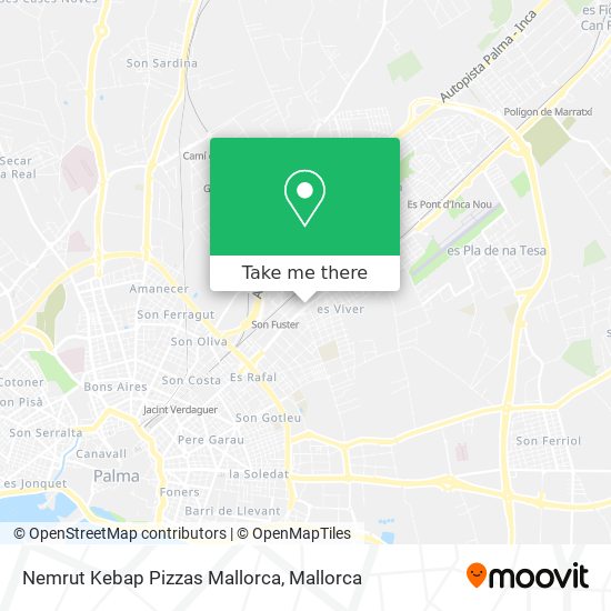 Nemrut Kebap Pizzas Mallorca map