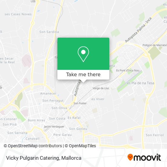 Vicky Pulgarin Catering map