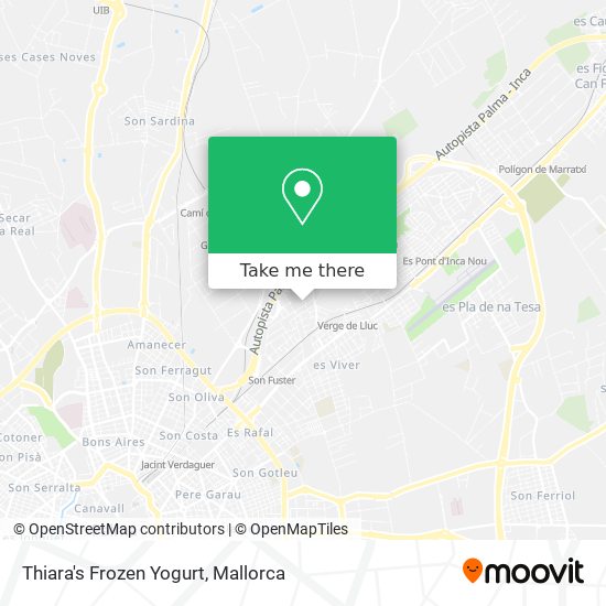 Thiara's Frozen Yogurt map