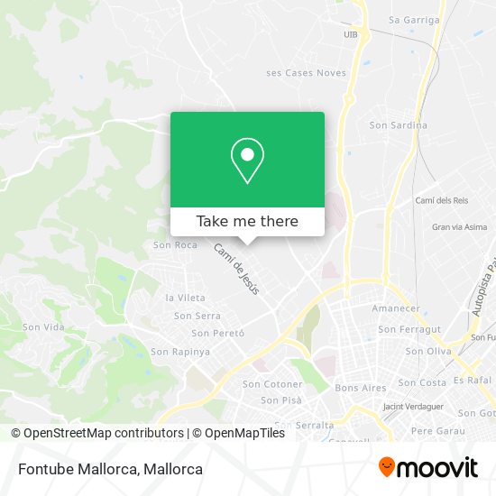 Fontube Mallorca map