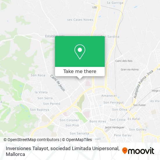 Inversiones Talayot, sociedad Limitada Unipersonal map