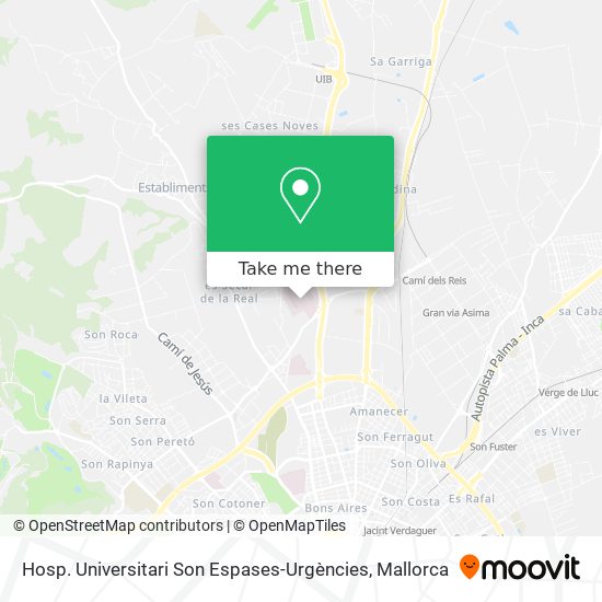 Hosp. Universitari Son Espases-Urgències map