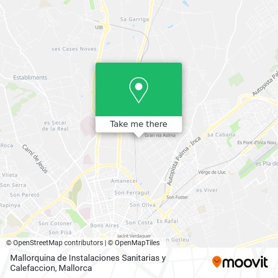 mapa Mallorquina de Instalaciones Sanitarias y Calefaccion