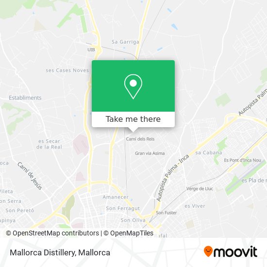 Mallorca Distillery map