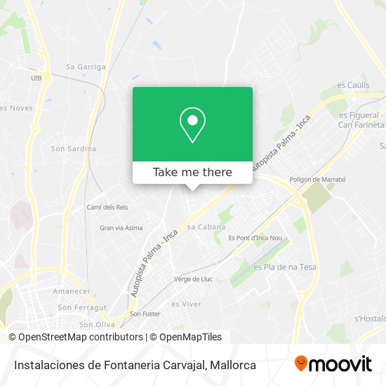 mapa Instalaciones de Fontaneria Carvajal