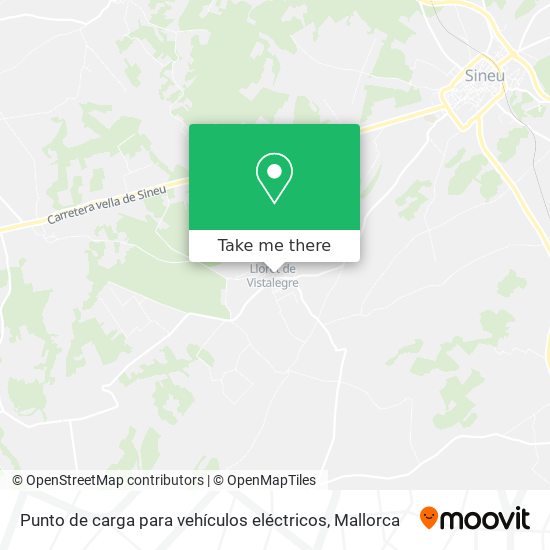 mapa Punto de carga para vehículos eléctricos