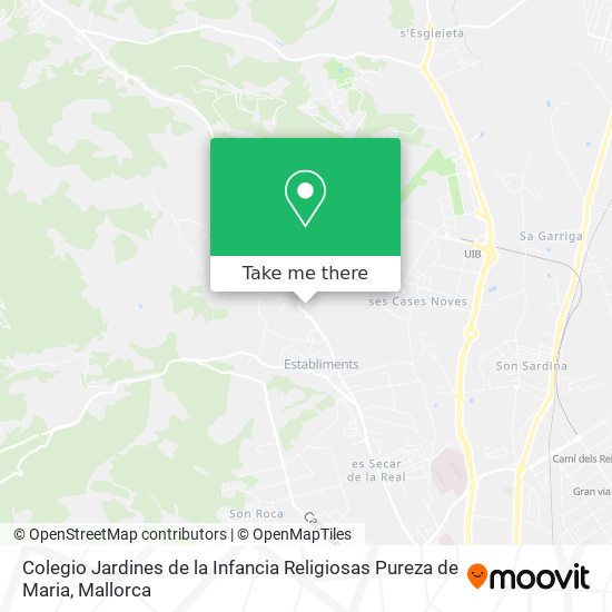 mapa Colegio Jardines de la Infancia Religiosas Pureza de Maria