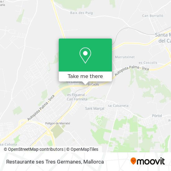 mapa Restaurante ses Tres Germanes