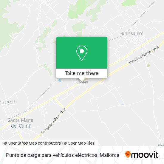 Punto de carga para vehículos eléctricos map